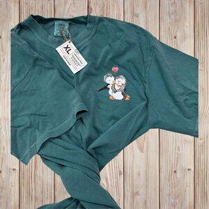 NWT Original Artwork Comfort Colors SS Tshirt "You’re My Penguin" Blue Spruce XL